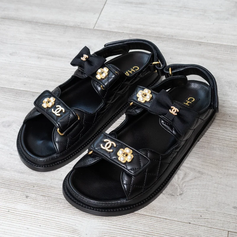 Chanel  Black Dad Sandals