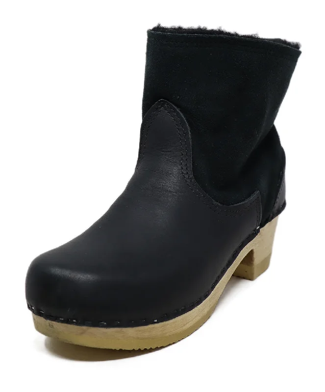 MM6 Black Shearling Booties sz 8