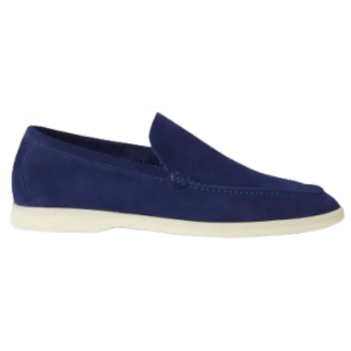 Loro Piana Mokassin Summer Walk Indigo Blue