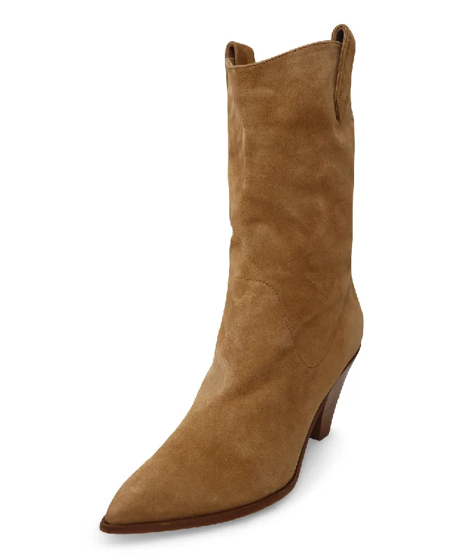 Aquazzura Tan Suede Heeled Boots sz 7.5