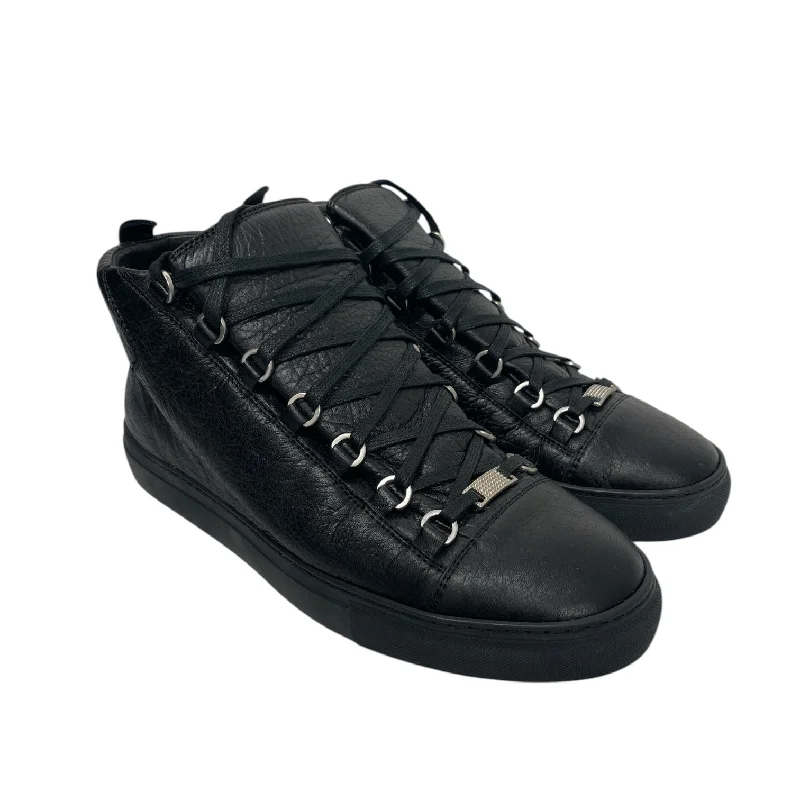 BALENCIAGA/Hi-Sneakers/US 10/Plain/Leather/BLK//BALENCIAGA ARENA 483497/