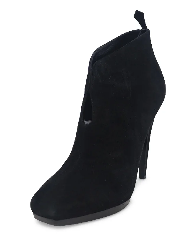 Hermes Black Suede Booties sz 10.5