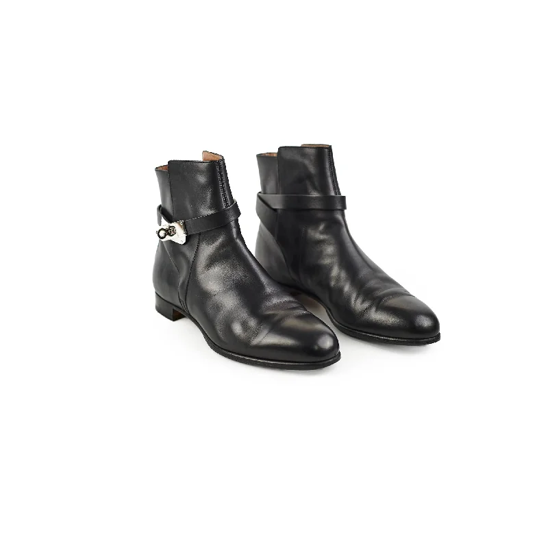 Hermes Neo Ankle Boots Size 40 Black