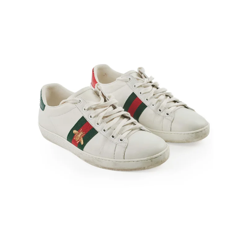 Gucci Ace Sneaker Bee Womens Size 39 Shoes