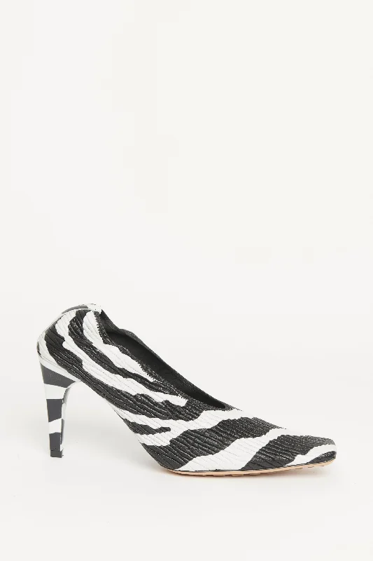 Crunch Sharpei Zebra Preowned Court Shoes