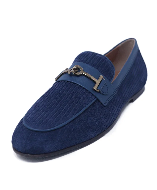 Tod's Blue Suede & Leather Flats sz 7