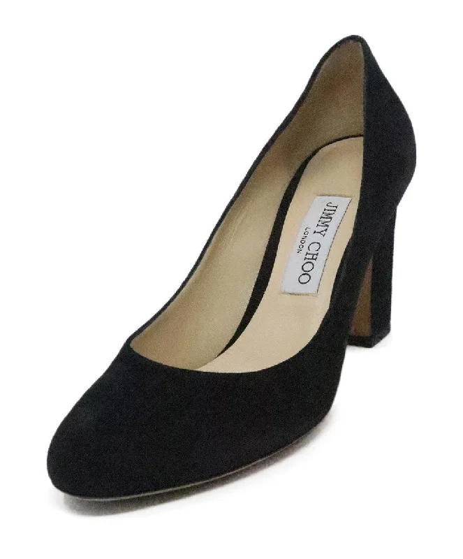 Jimmy Choo Black Suede Heels sz 8