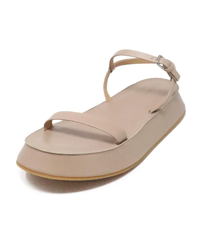 Jil Sander Tan Leather Sandals sz 10