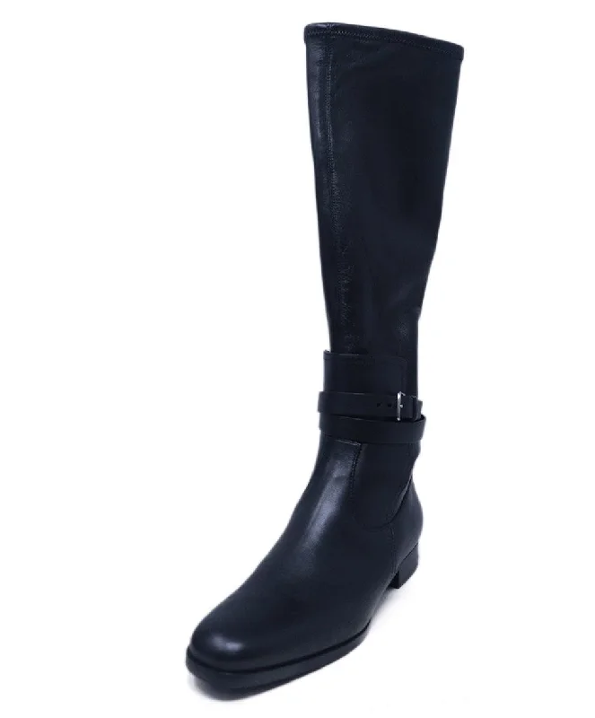 Hermes Black Leather Boots sz 5.5