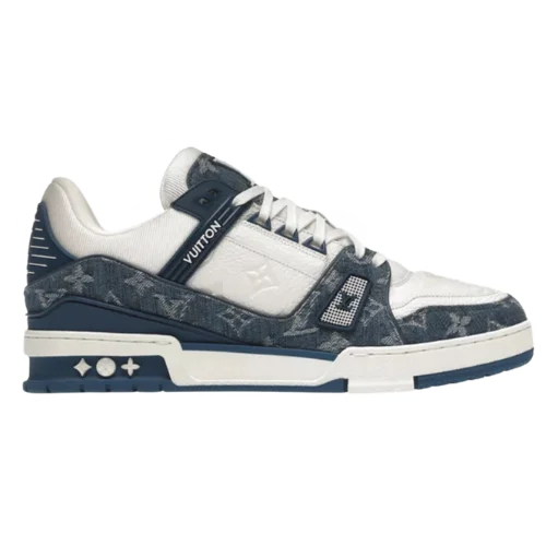 Louis Vuitton (LV) Trainer Low Blue Monogram Denim