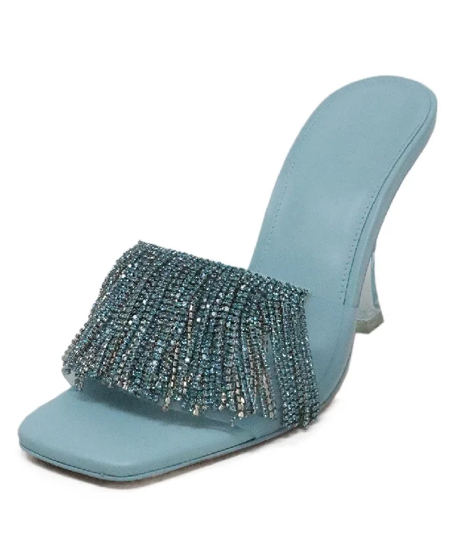 Cult Gaia Blue Rhinestone Heels sz 8.5