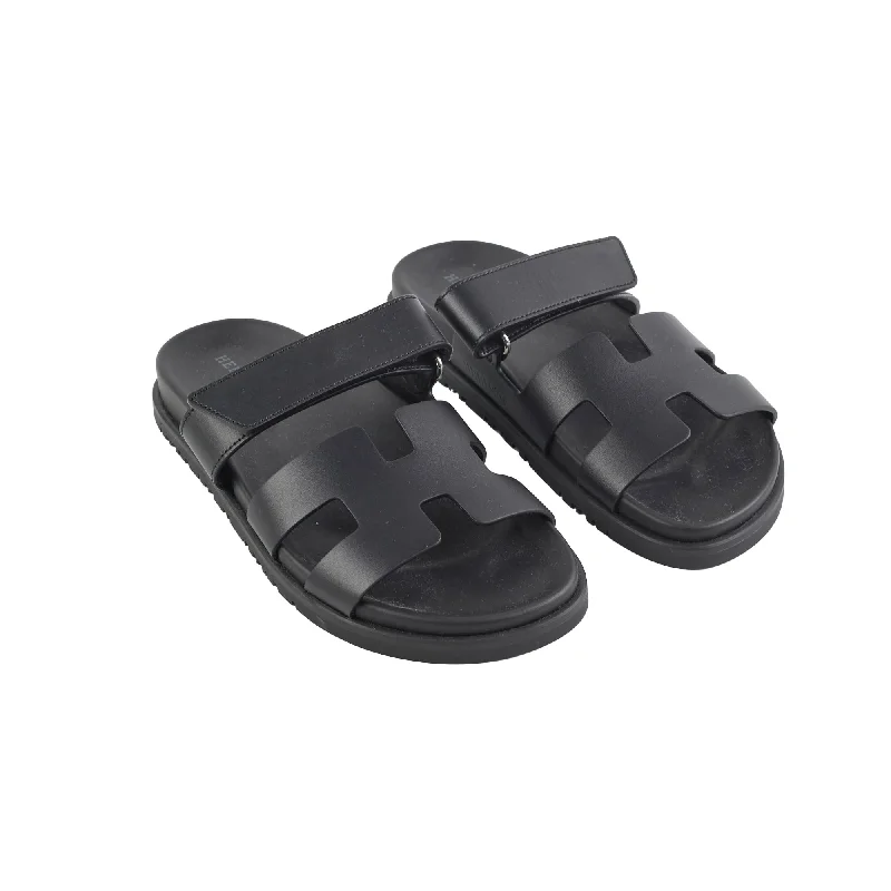 Hermes Chypre Size 36 Black Sandals