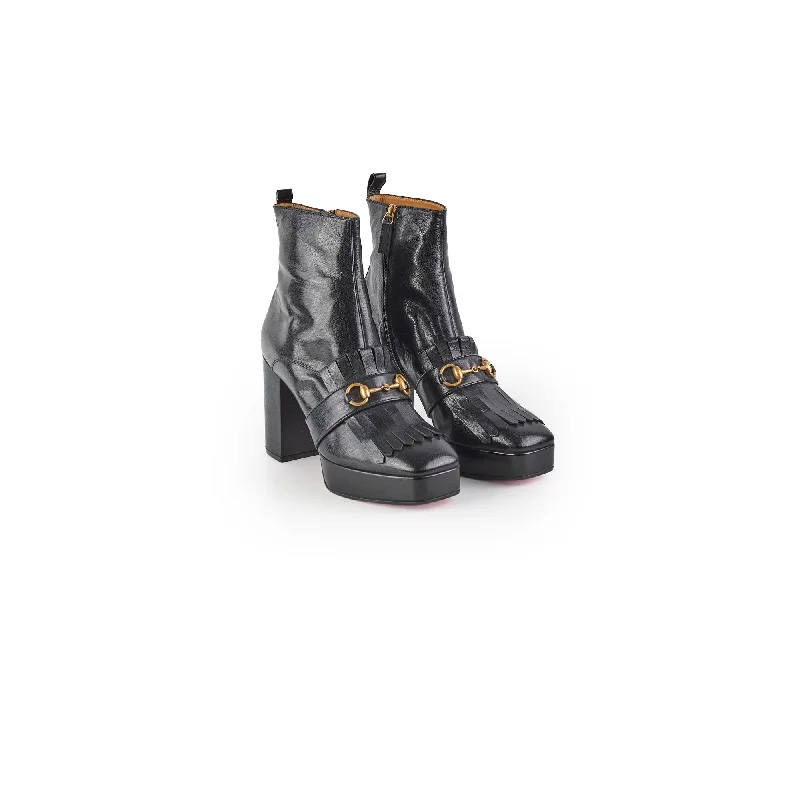 Gucci Horsebit Boots Black Size 41