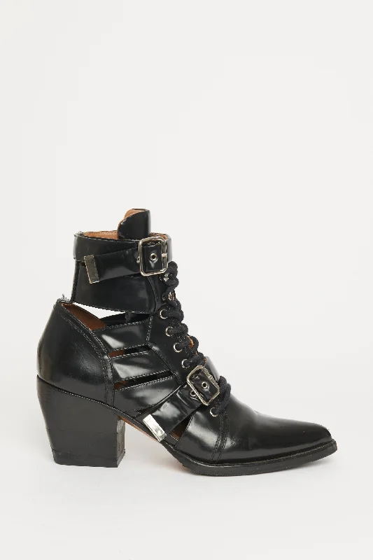 Patent Black Rylee Preowned Boots