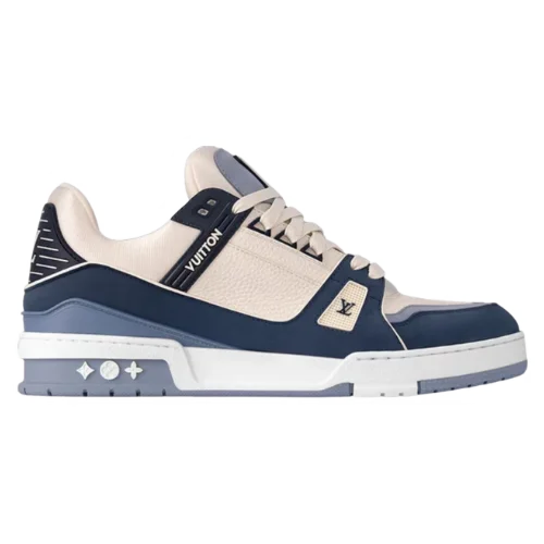 Louis Vuitton (LV) Trainer Low Cream Blue