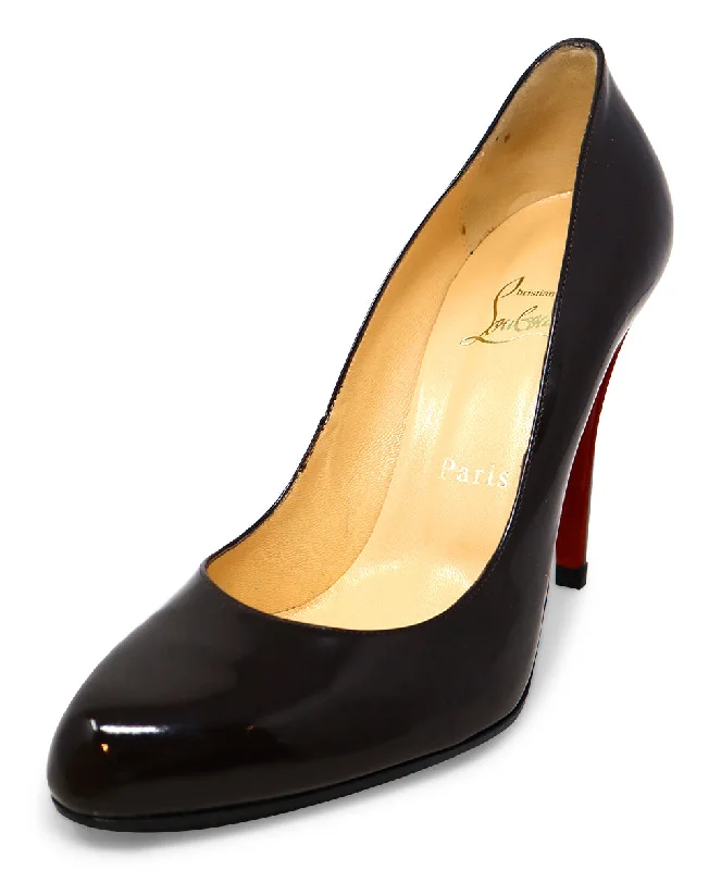 Christian Louboutin Brown Patent Leather Heels sz 9.5