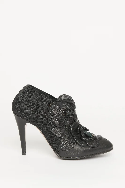 Calfskin Knit Techno Couture Preowned Booties