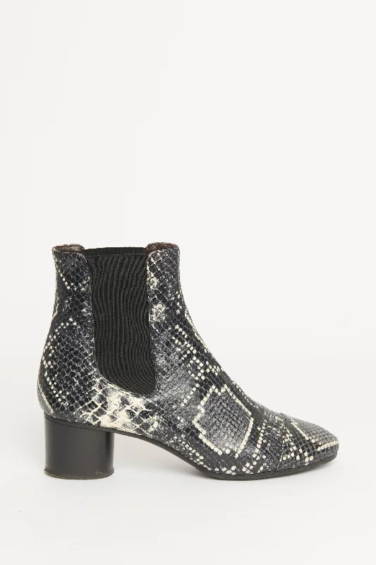 Python Print Danae Preowned Boots