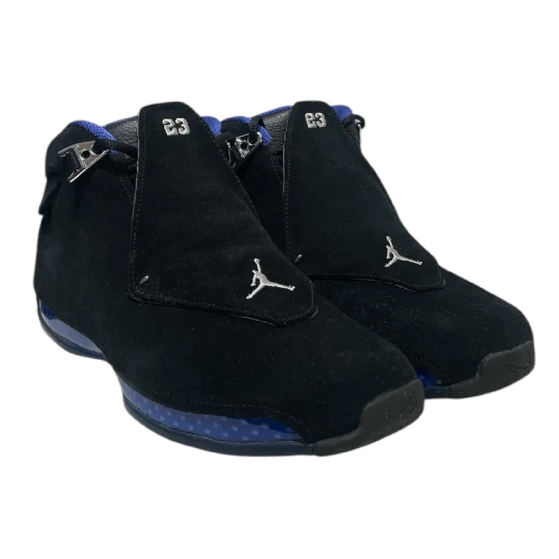 ALR JORDAN/Hi-Sneakers/US 10/Suede/BLK/Jordan 18 OG Black Sport Royal