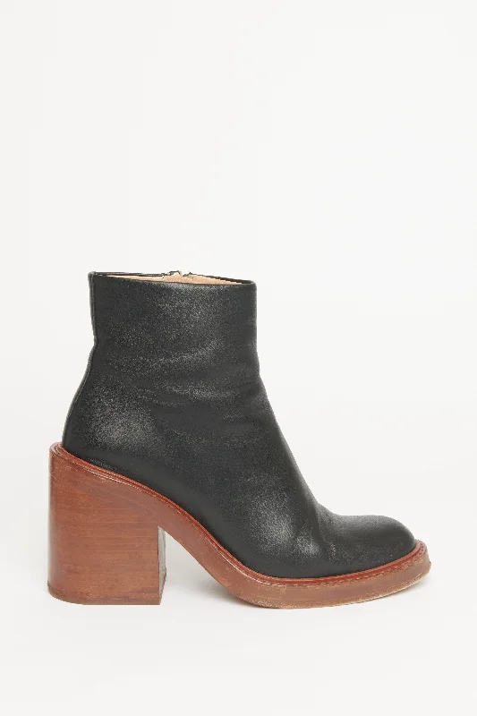 Padded May Block Heel Preowned Boots