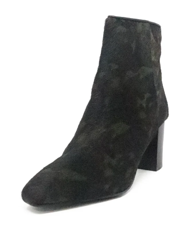 Aquatalia Green Camouflage Fur Booties sz 9