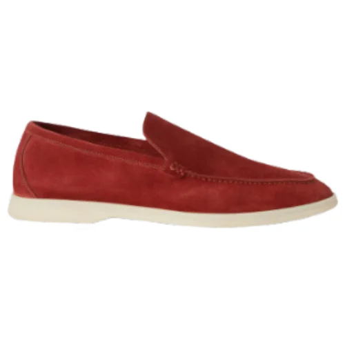 Loro Piana Mokassin Summer Walk Red Moon