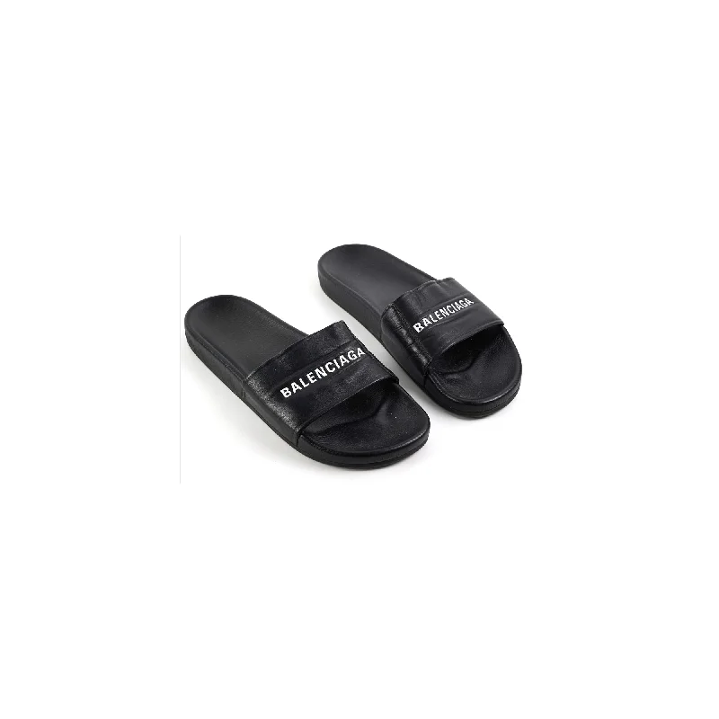 Balenciga Classis Logo Leather Slide Size 44