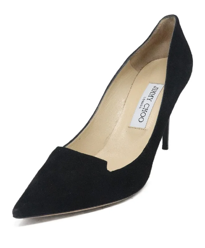 Jimmy Choo Black Suede Heels sz 9