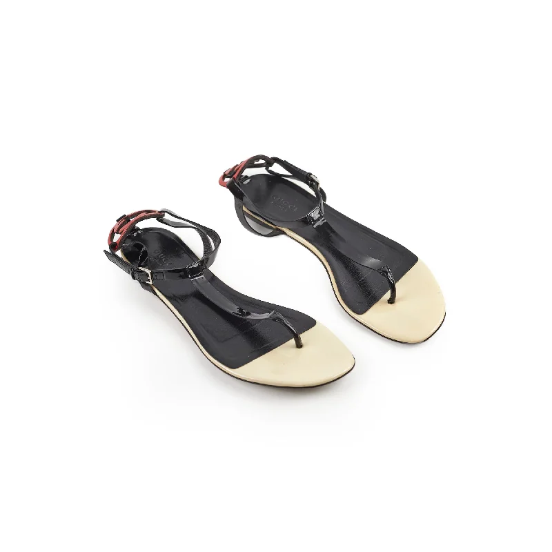 Gucci Vernice Soft GG Sandal 38