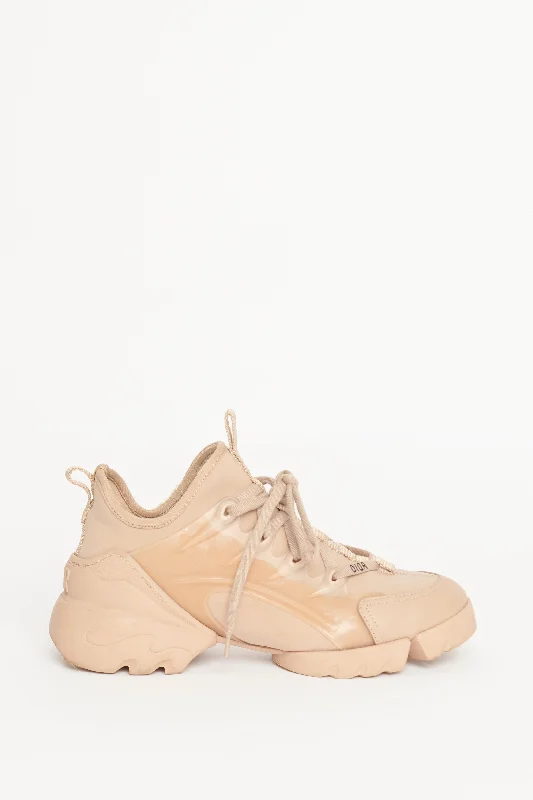 Blush Technical Fabric Preowned D-Connect Trainers