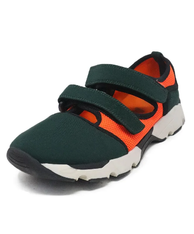 Marni Green & Orange Nylon Sneakers sz 10