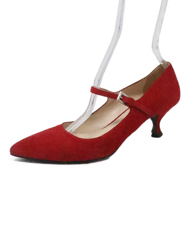 Prada Red Suede Heels sz 8.5