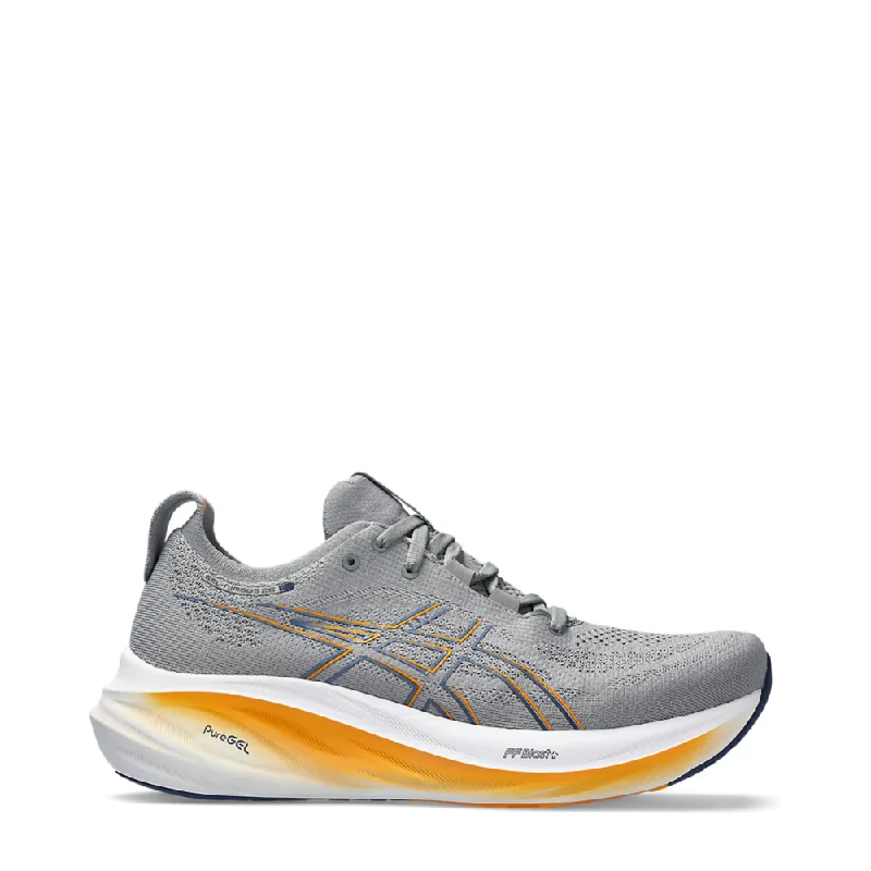 Asics Men's GEL-NIMBUS 26 Sneaker in Sheet Rock/Thunder Blue