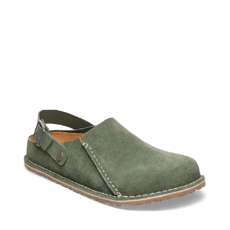 Birkenstock Women's Lutry Premium Suede Leather Clog (Thyme Green)