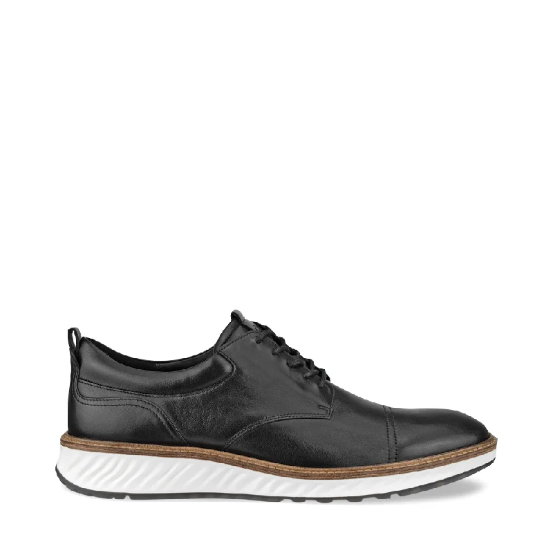 Ecco Men's ST.1 Hybrid Cap Toe Derby Lace in Black