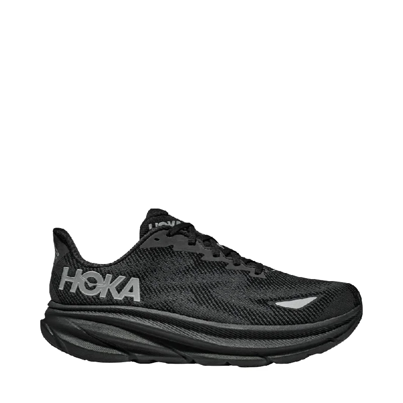 Hoka Men's Clifton 9 GTX Sneaker in Black/Black