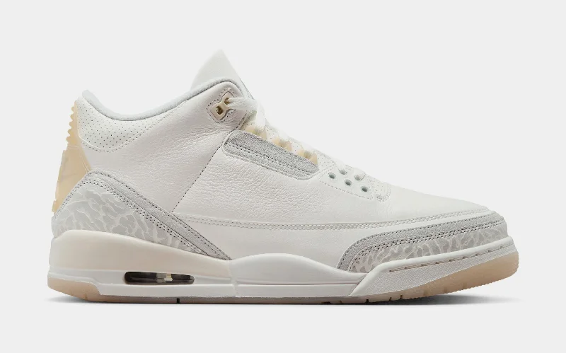 Air Jordan 3 Retro Craft Ivory Mens Lifestyle Shoes (Ivory/Grey)