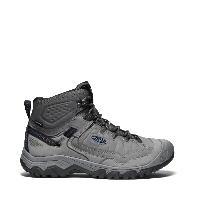 KEEN Men's Targhee IV Waterproof Hiking Boot in Steel Grey/Coronet Blue