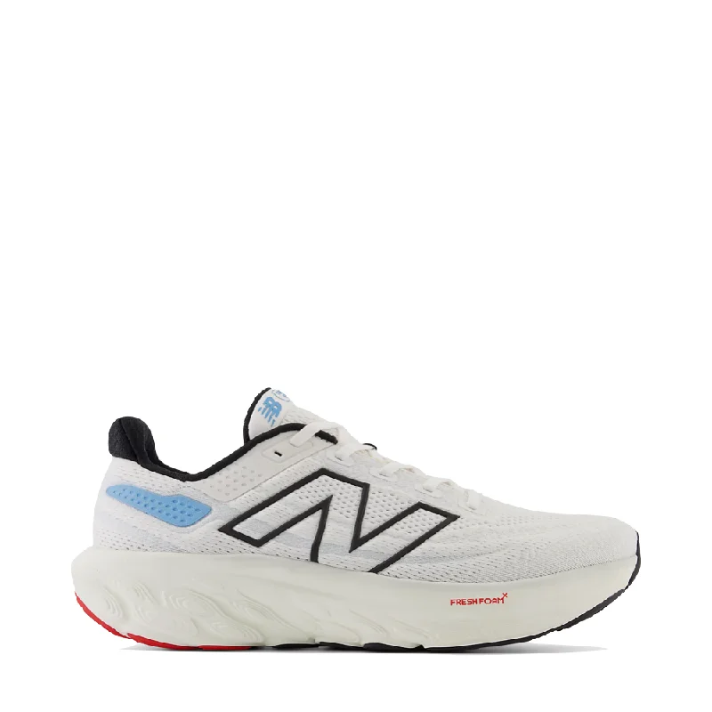 New Balance Men's Fresh Foam X 1080v13 (White with Black and Coastal Blue)