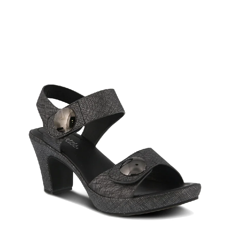 Spring Step Women's Dade Heeled Sandal (Charcoal)