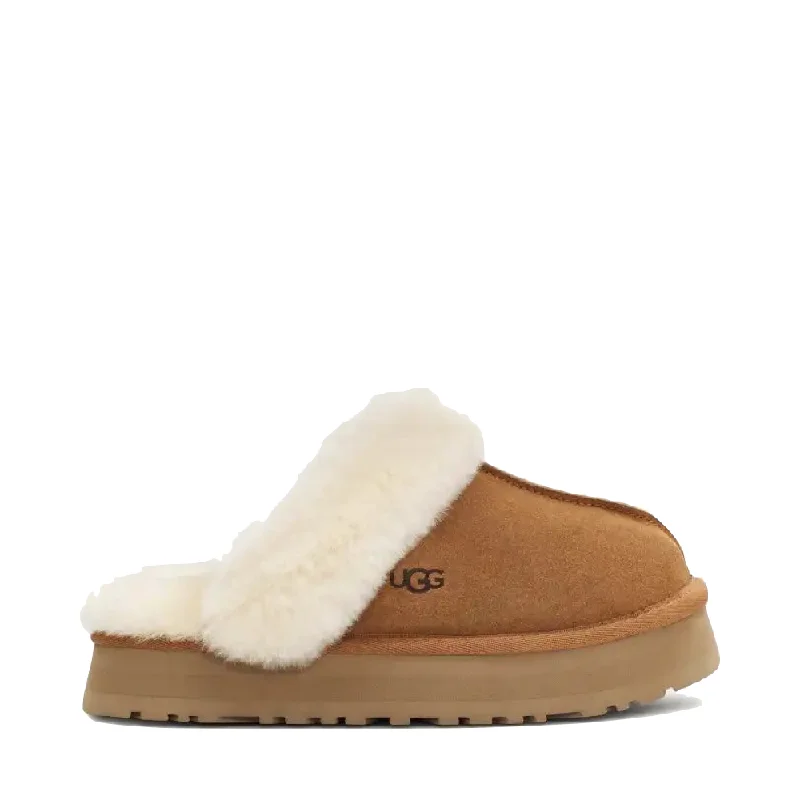 UGG Women's Disquette Sheepskin Slipper in Chestnut