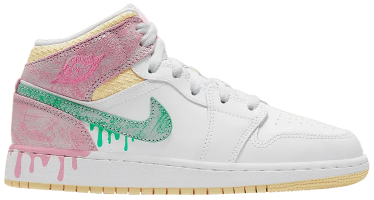 Air Jordan 1 Mid SE GS 'Paint Drip'