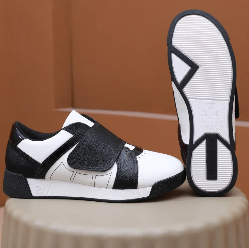 Piccadilly Black & White Velcro Sneakers for Women (988.003)