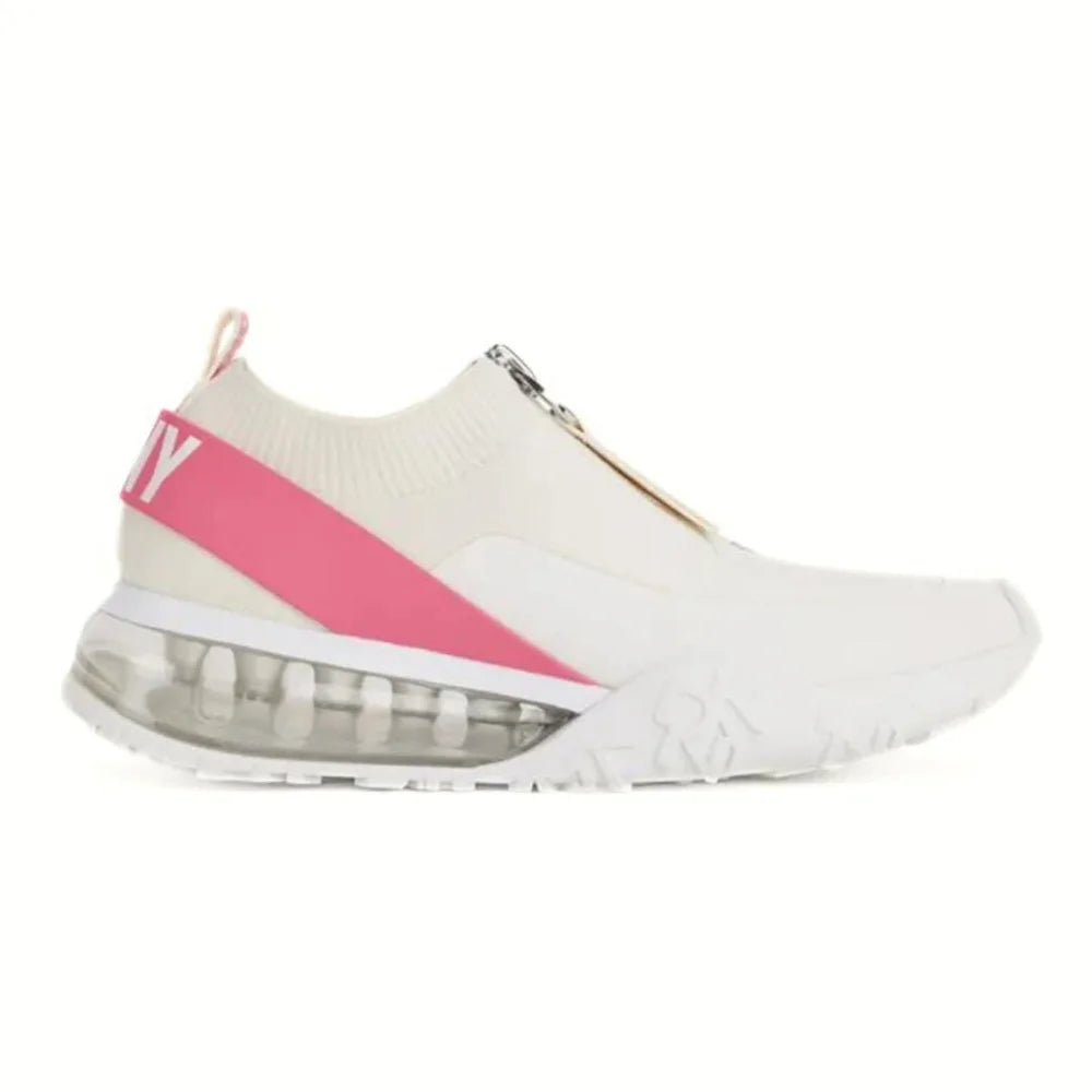 DKNY Kadia Zip-Up Sneaker - WHTPNK