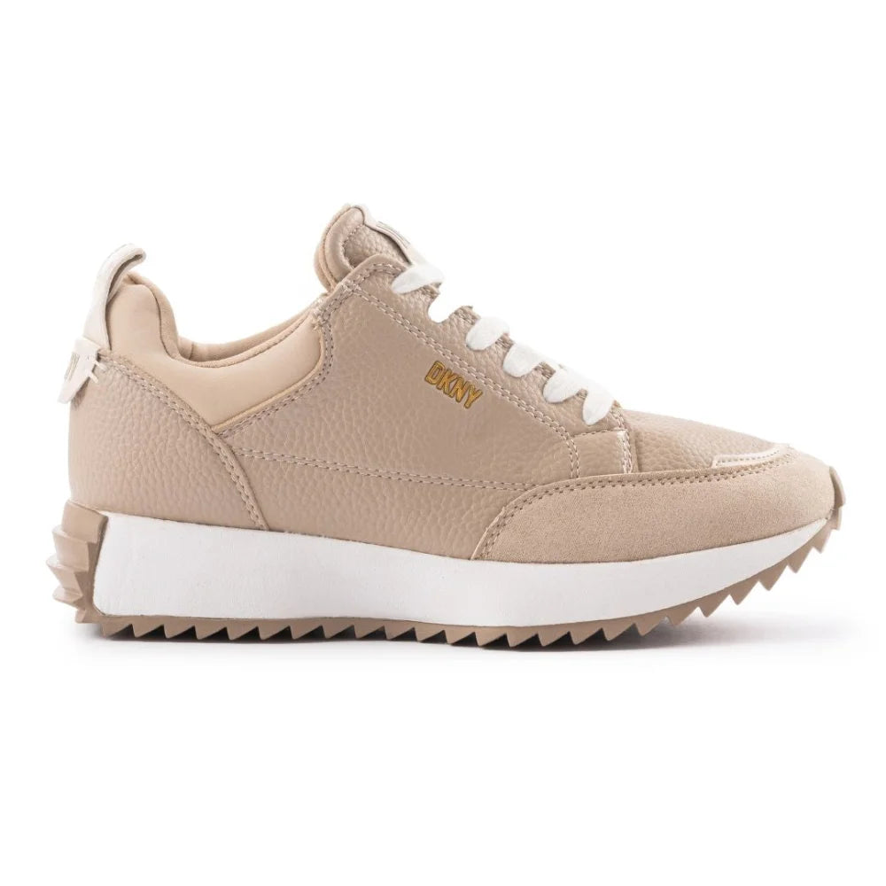 DKNY Nala Leather Sneakers Women - BEG