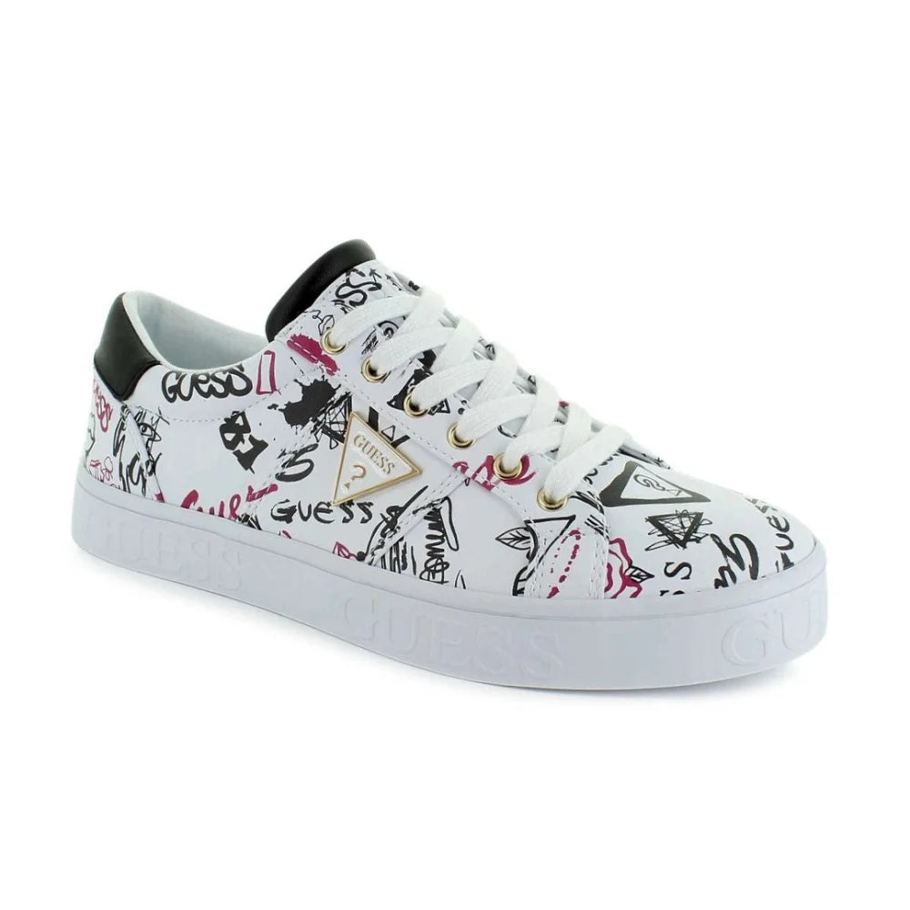 GUESS Astray Graffiti Sneaker Women - WHT