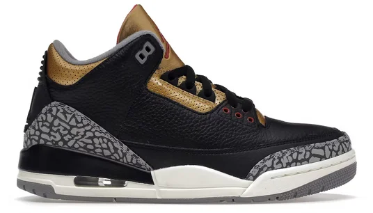 Jordan 3 Retro Black Cement Gold (W)