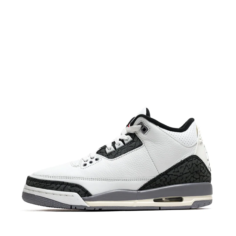 Jordan 3 Retro 'Cement Grey' (PS) - Summit White/Fire Red