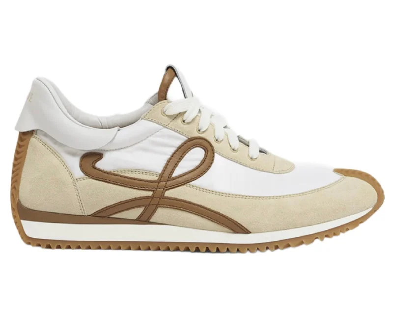 LOEWE Flow Runner Beige White Suede