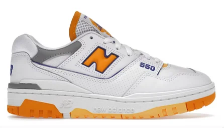 New Balance 550 White Vibrant Orange